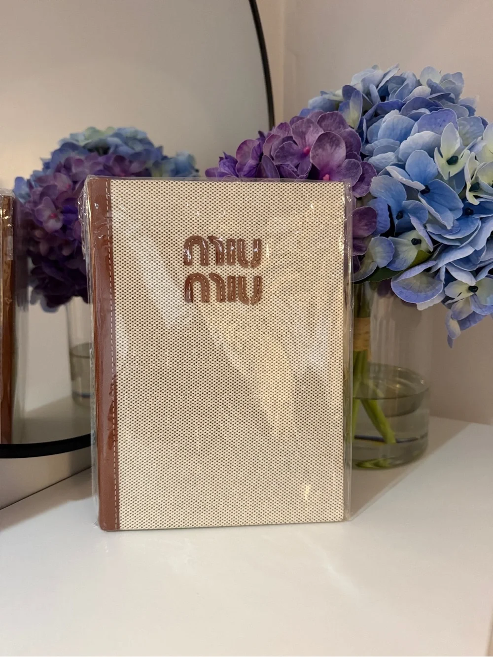Miu Miu Canvas Journal with Brown Trim The Notebook